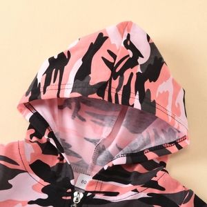 🔥NWT Awesome Kids/Girls Pink & Brown Camo  Zip-Up Hooded T-Shirt & Joggers Set